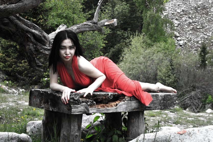 Киргизская фотомодель голи