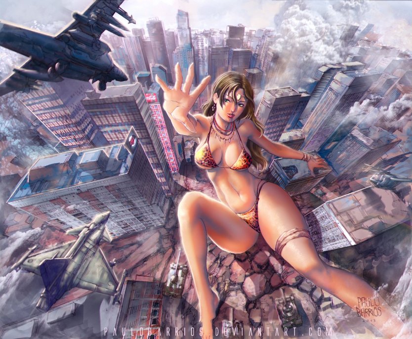 Гигантская девушка эро