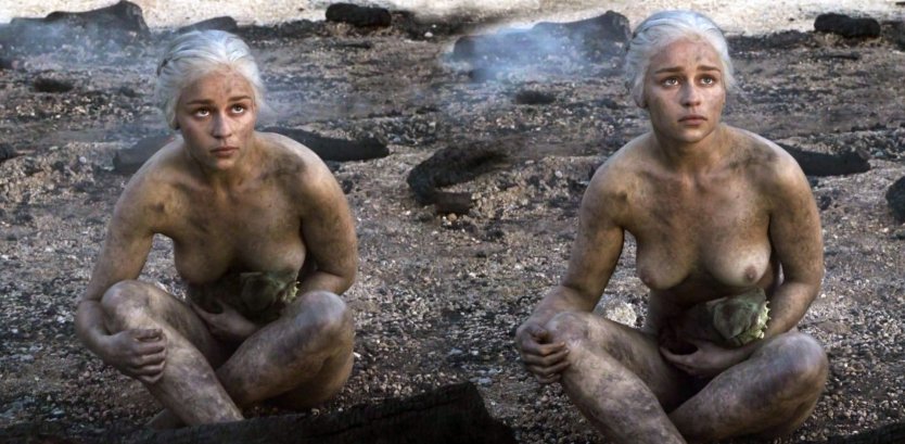 Голая Эмилия Кларк из фильма голос из камня