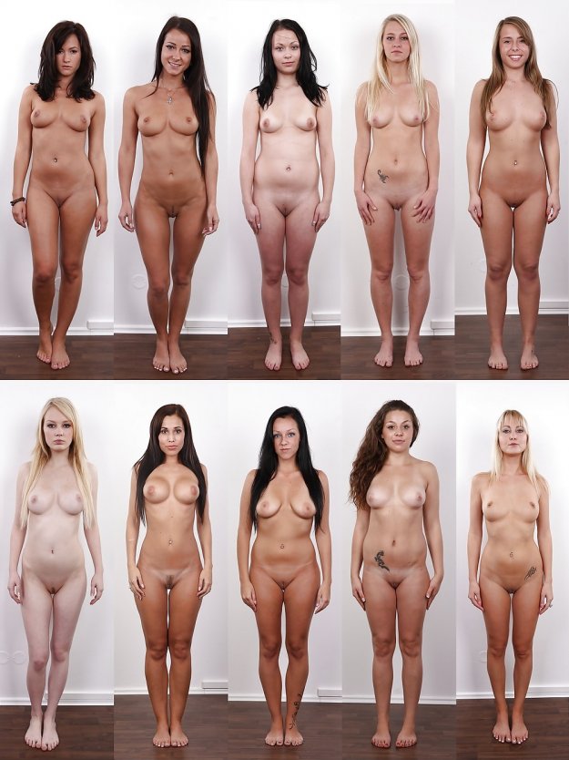 Групповой кастинг голых женщин