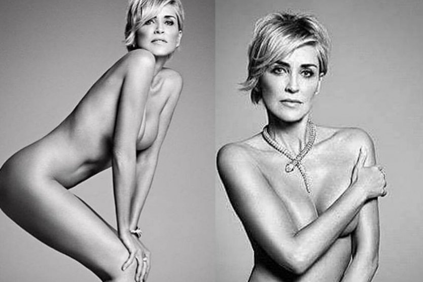 Шерон Стоун заголилась