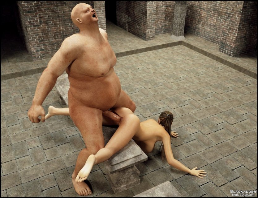 Хентай с великаном и карликом