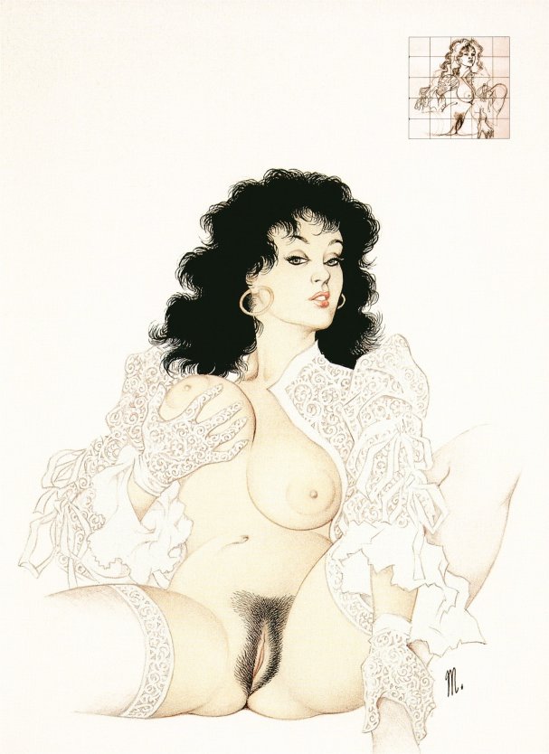 Ретро рисунки голых женщин