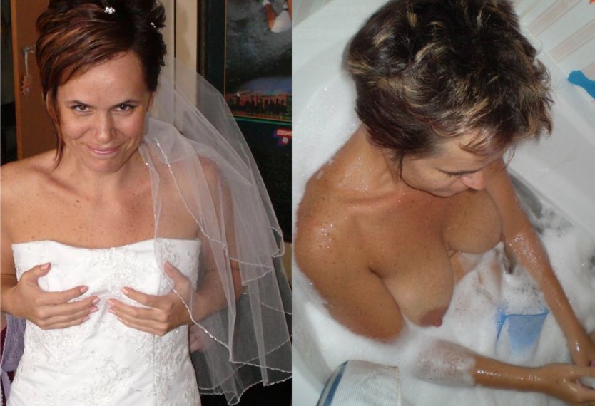 Невеста засветила титьки