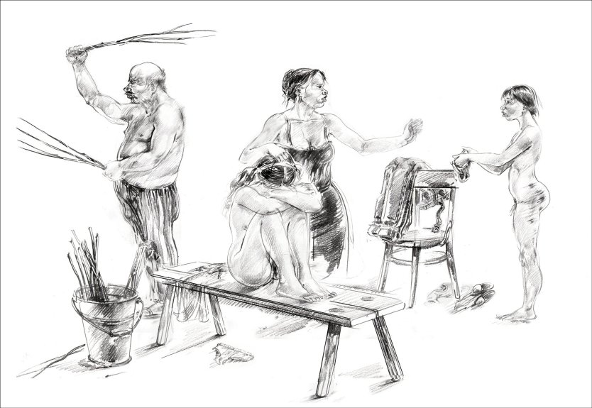 Высечь розгами на лавке