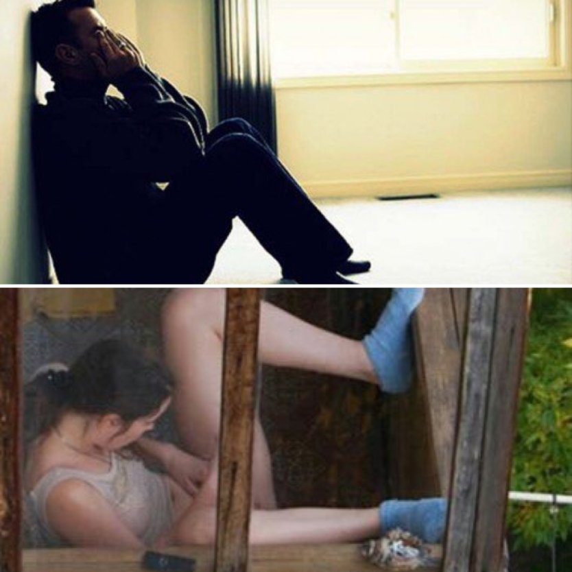 Парень заглядывает в окно