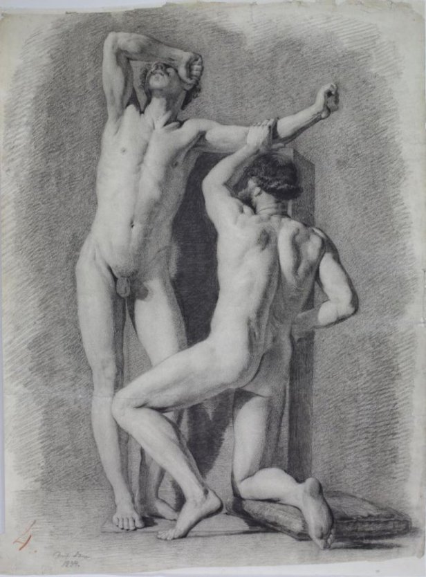 Голые натурщики с эрекцией