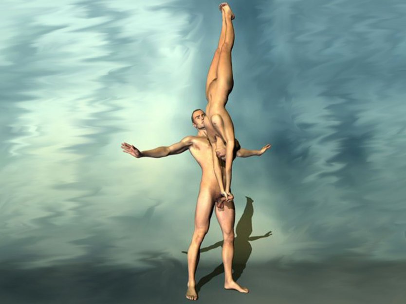 Цирковые гимнасты в стиле ню