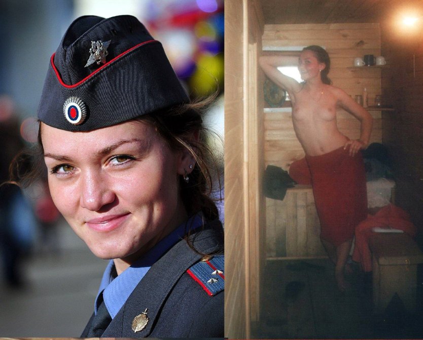 Голые женщины в милицейской форме