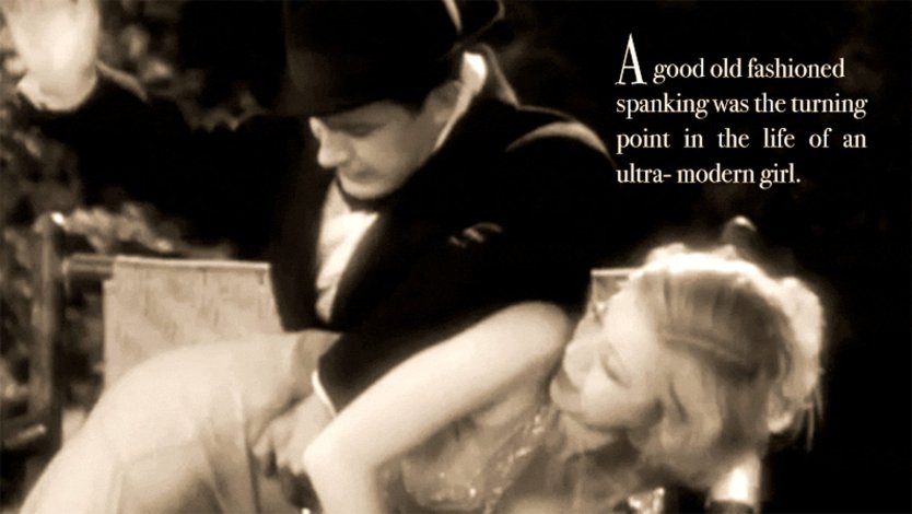 Наказание шлепает девушку
