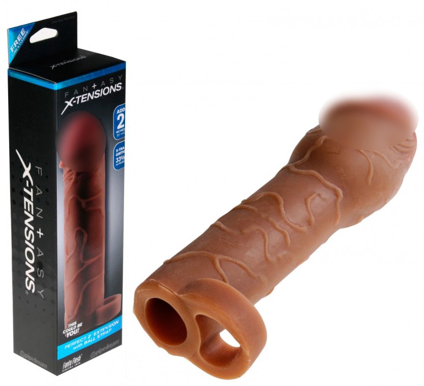 Pipedream насадка с кольцом perfect 2 Extension with Ball Strap - 19 см.