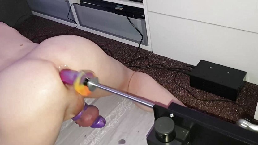 Fucking Machine prostate milking 4 orgasms