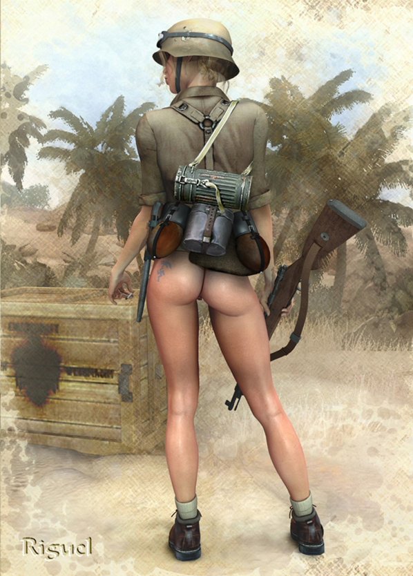 Девушки в военной форме ню