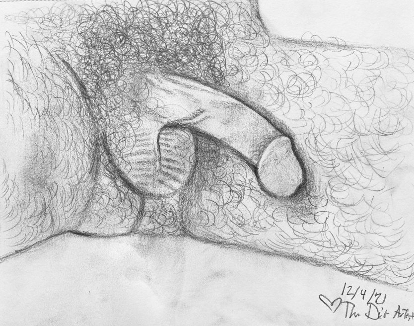 Случайно показал член рисунок карандашом