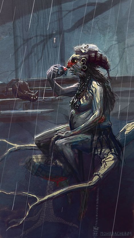 Баба Яга страшная голая