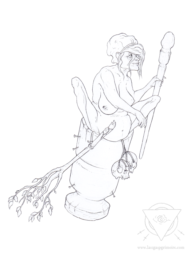 Баба Яга голая рисунки