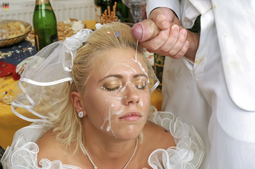 Обкончали лицо невесты