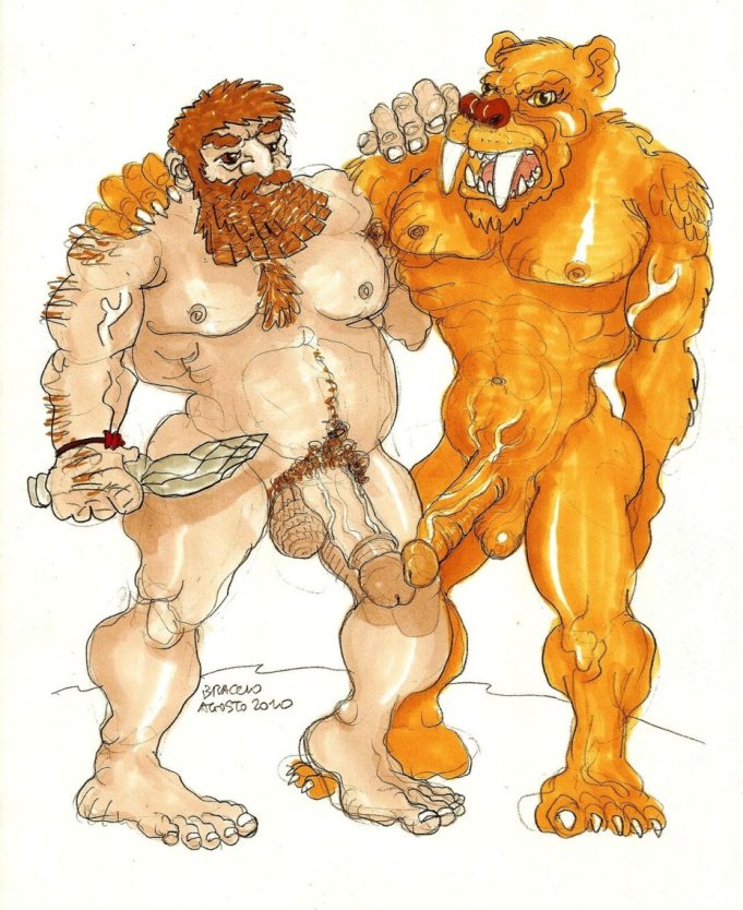 Доисторический голый человек