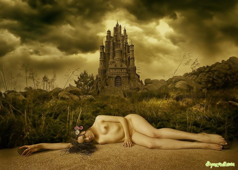 Эротическая фотосессия в замке