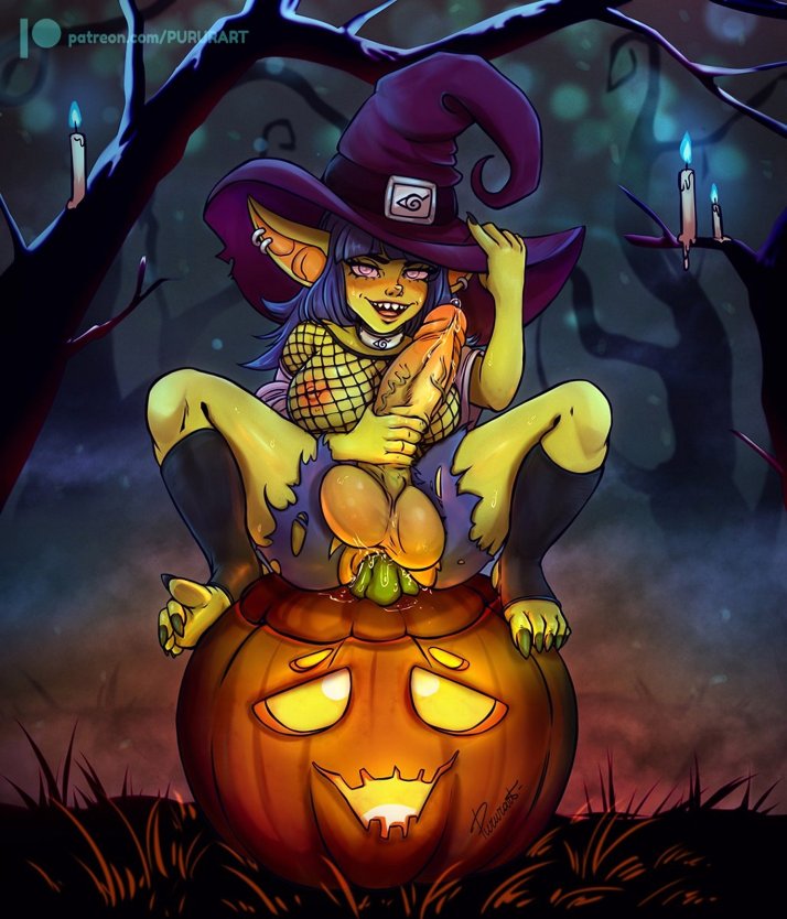 Хэллоуинский хентай с тыквой