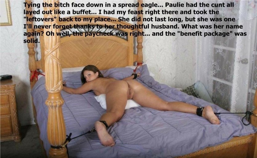 Связанная на кровати бдсм