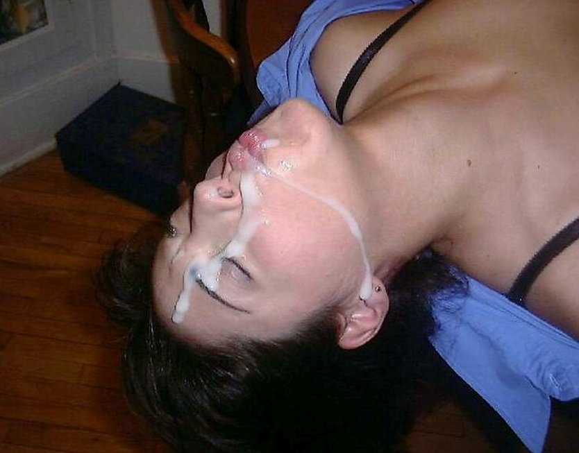 Обкончанное лицо домашнее