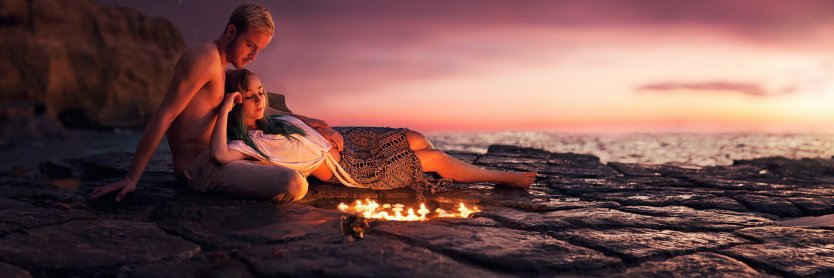 Двое у костра