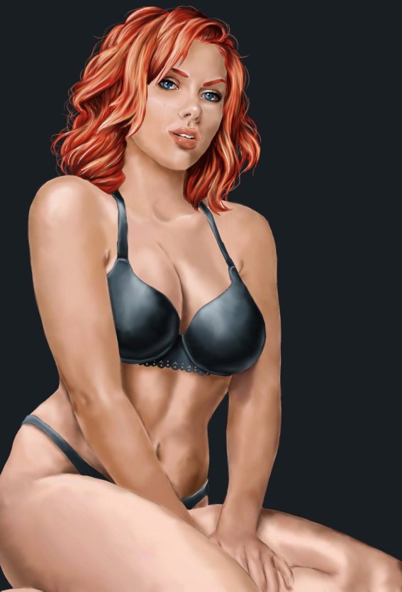 Чёрная вдова Скарлетт Йоханссон арт